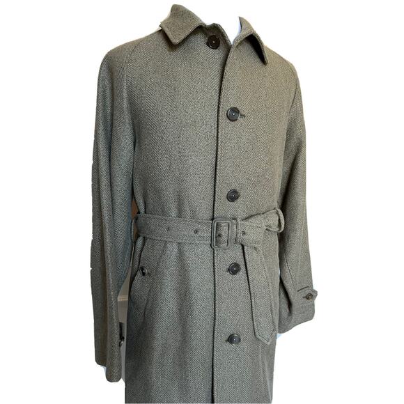 NWT $2995 Ralph Lauren Purple Label Men's Wool/Silk Coat Green Size 40 Italy - Picture 2 of 12